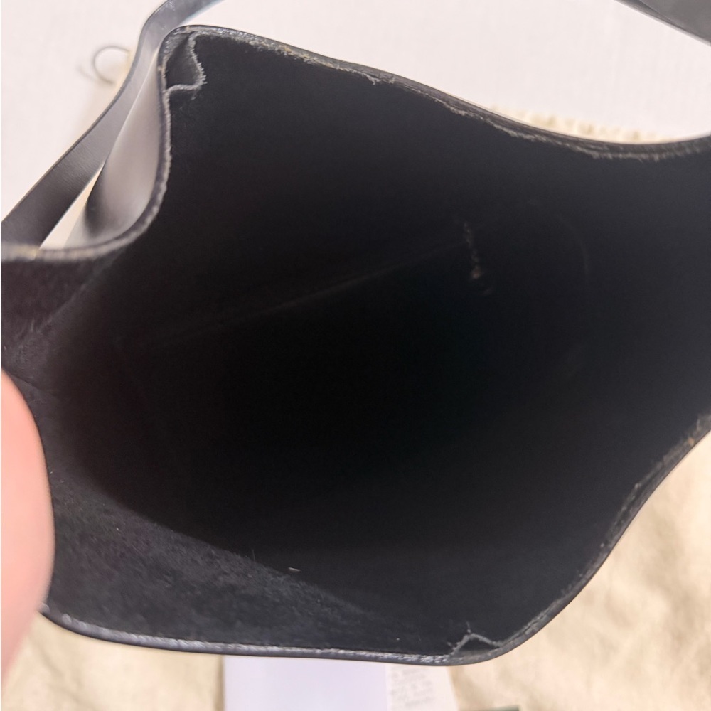 Vintage Gucci Black Leather G logo Buckle Hobo Bag with Attached Mini Bag - Picture 2 of 16